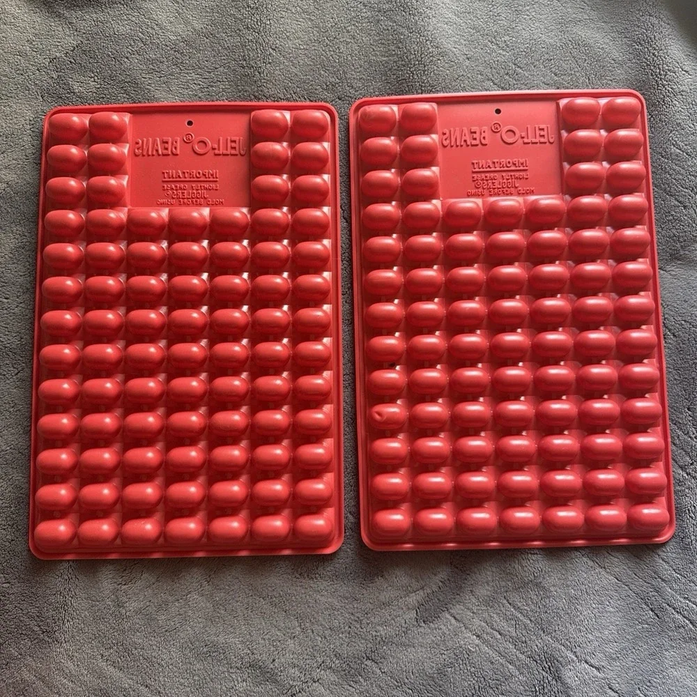 Vintage Jell-O Jelly Beans Jello Molds Easter Jiggler Shooter Mold Tray Lot of 2